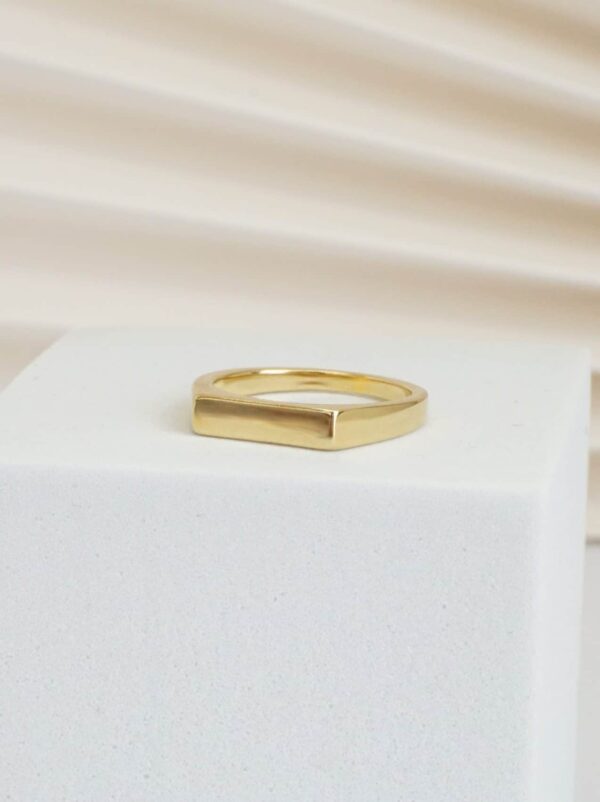 טבעת חותם זהב לאישה, טבעת זהב חלקה לאישה, טבעת חותם לאישה, טבעת דקה זהב, טבעת מיוחדת זהב, טבעת ציפוי זהב, טבעת ציפוי זהב לאישה