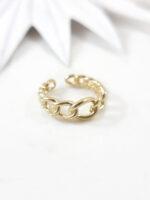 טבעת חוליות זהב, טבעת גורמט זהב, טבעת גורמט ציפוי זהב, טבעת ציפוי זהב לאישה