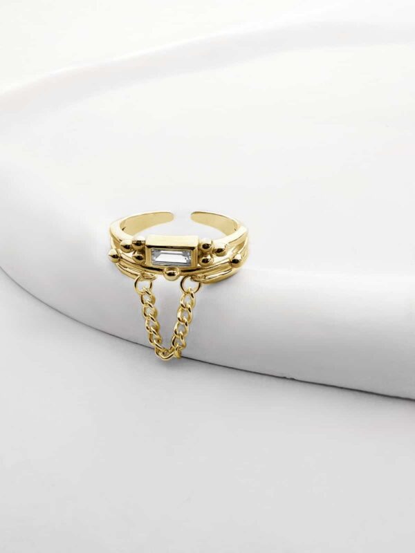 טבעת שרשרת זהב