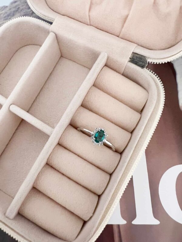 טבעת כסף דיאנה, טבעת אבן ירוקה לאישה, טבעת דיאנה אמרלד, טבעת דיאנה כסף, טבעת דיאנה עם אבן ירוקה, טבעת אמרלד לאישה,