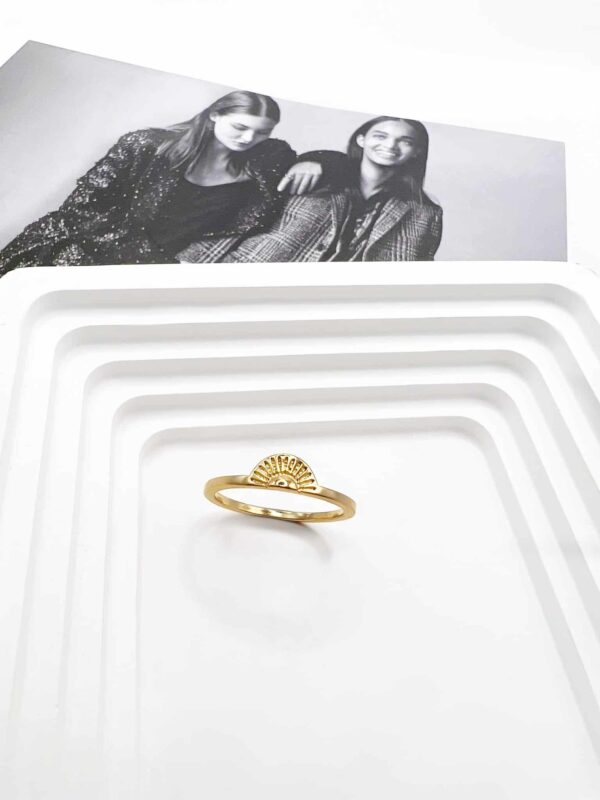 טבעת חצי עיגול, טבעת זהב לאישה, טבעת זהב לאישה, טבעת שמש לאישה, טבעת זהב עדינה לאישה,